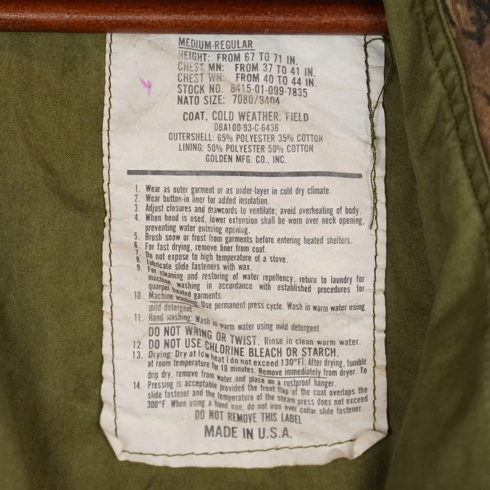 90s Golden Mfg Trebark Camo Field Jacket Mens Medium Regular Brown Green Hunting